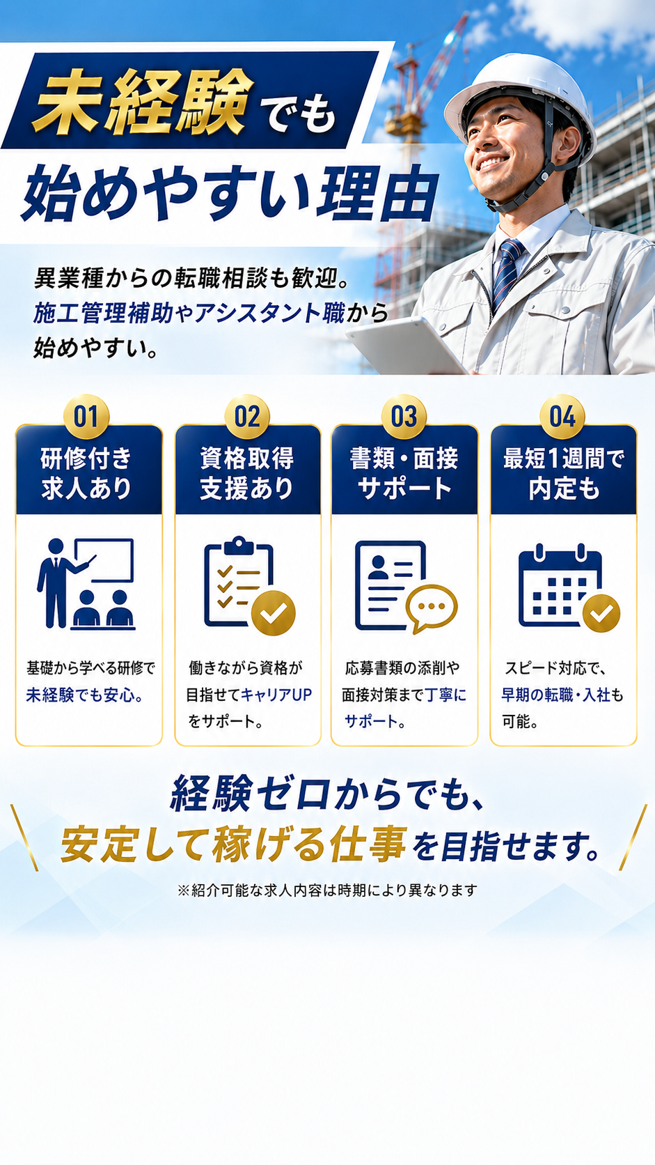 未経験からのサポート体制